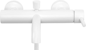 Rea Lungo, nástenná vaňová batéria s ručnou sprchovou súpravou, biela, REA-B8030