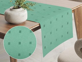 Biante Dekoračný behúň na stôl PM-023 Štvorčeky na svetlo zelenom 20x160 cm