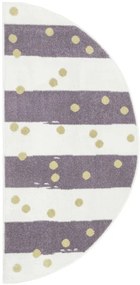 Koberec LIMA M044A krémový / fialový / zlatý polkruh