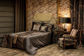 Dekoračný podnos ALISMA 2 1 hnedý / zlatý