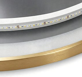 Nástenné zrkadlo s LED osvetlením MMJ 60 cm ružovo zlaté