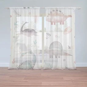 Sablio Záclony Maľované dinosaury: 2ks 150x250cm