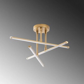 LED stropné svietidlo v zlatej farbe 26x51 cm Ledflower – Opviq lights