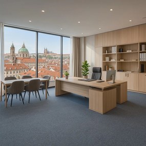 Lentex, PVC podlaha - lino Flexar PUR 542-02 tm. šedá, na mieru, šíře 2m,4m, šedá, bez podkladu, kancelária