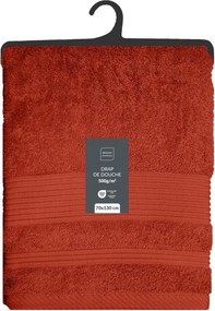 Froté bavlnená osuška v tehlovej farbe 70x130 cm Tendresse – douceur d'intérieur