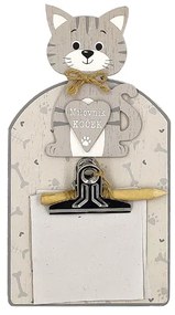 Nekupto Dřevěná cedulka s klipem Milovník koček