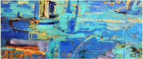 Obraz - Abstraktné olejomaľba (120x50 cm)