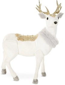 VIANOČNÁ FIGÚRKA DEER 36CM BIELA