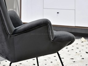 Relaxačné kreslo Nuttshell (grafitová + čierna). Akcia -20%. Vlastná spoľahlivá doprava až k Vám domov. 1136213