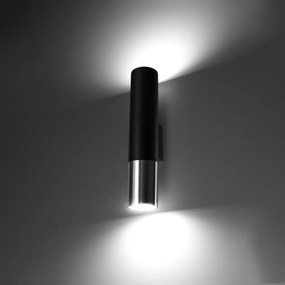 Sollux Lighting Nástenné svietidlo LOOPEZ čierna/chróm