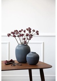 Antracitovosivá kameninová váza Kähler Design Hammershoi, výška 20 cm