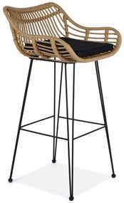 Ratanová barová stolička H-105