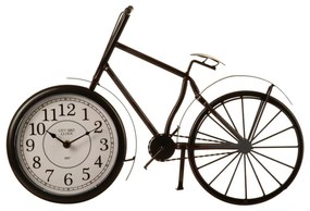 Stolné hodiny Bike, čierna