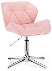 LuxuryForm DESIGN Stolička MILANO na striebornom kríži - ružová