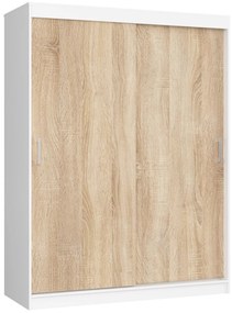 Šatní skříň CLP Mono 150 cm bílá/dub sonoma