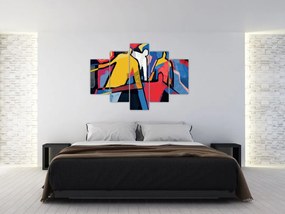 Obraz - Abstrakcia mužov (150x105 cm)