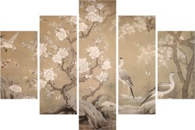 Obraz - Kreslená japonská krajina (150x105 cm)