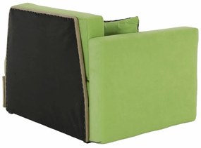 Tempo Kondela Rozkladacie kreslo, zelená/béžová, ľavá, KUBOŠ