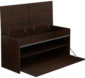 Veľká skrinka na topánky so sedadlom wenge