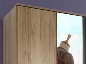 Šatníková skriňa Aachen, 180 cm, dub san remo