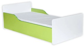 Posteľ Bb08  S matracom biely+zelená