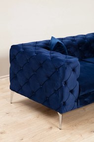 Luxusná trojmiestna pohovka Como 237 x 90 cm, tmavomodrá