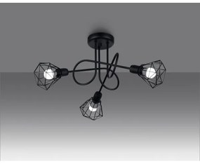 Sollux SL.1109 - Luster na tyči ARTEMIS 3xE14/40W/230V čierna