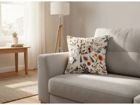 Mikroplyšová obliečka na vankúšik HERBALIS 45x45 cm, krémová