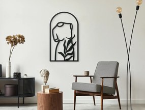drevko Drevená dekorácia na stenu Ženské telo Rozmer obrazu: 44,5 x 25,5 cm, Farba dekorácie: Čierna