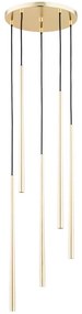 Luster na lanku CARMEN 5xG9/40W/230V pr.30 cm zlatá