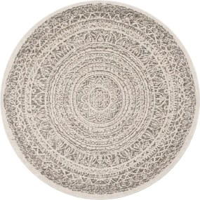 Kusový koberec Mojkoberec Original Nora 104156 Grey Creme kruh – na von aj na doma, 200x200 (priemer) kruh, šedá, chodba / predsieň, Mujkoberec Original