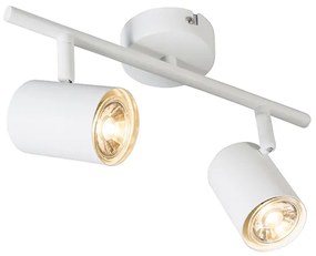 Moderný biely nastaviteľný bodový reflektor vrátane 2 WiFi GU10 svetelných zdrojov - Jeana