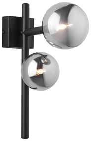 Jupiter 1909 - Nástenné svietidlo NEPTUN 2xG9/14W/230V čierna/dymovo-šedá