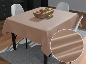 Biante Saténový štvorcový obrus polyesterový Satén LUX-064 Béžovohnedý 80x80 cm