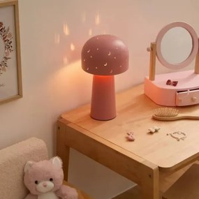 Atmosphera - Detská stolná lampa STARRY MUSHROOM 1xE14/25W/230V ružová