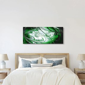 Zelený abstraktný obraz (120x50 cm)