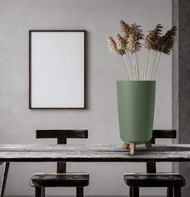 Plastový kvetináč na nožičkách DGTL200 19,5 cm - biela