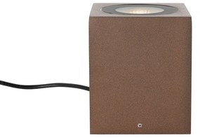 Priemyselné záhradné bodové svetlo hrdzavohnedé štvorcové IP65 - Lennard