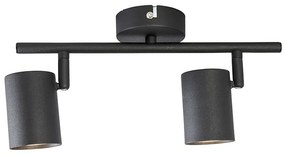 Moderný reflektor čierny 2-žiarový sklápací - Jeana