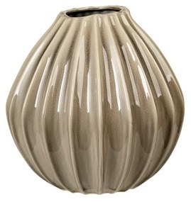 Broste Váza WIDE 30 cm šedohnedá