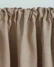 Záves na riasiacej páske farba produktu béžová látka polopriehľadný, zapletaná, ľanová