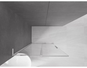 Mexen Velar L, posuvná sprchová zástena Walk-in 90 x 200 cm, 8mm číre sklo, chrómová, 871-090-003-03-01