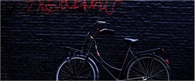 Obraz bicykla v Amsterdame (120x50 cm)