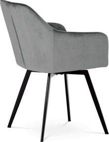 Jedálenská stolička zamatová, sivá DCH-425 GREY4