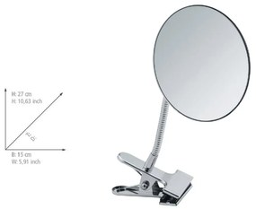 Kozmetické zväčšovacie zrkadlo (5x) ø 15 cm Clip – Wenko