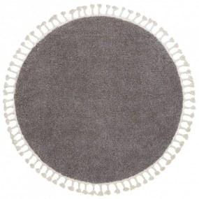 Kusový koberec Shaggy Berta hnedý kruh 160cm