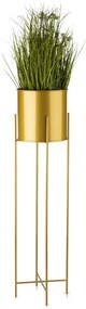 KOVOVÝ KVETINÁČ SO STOJANOM GOLDEN 95X21 CM ZLATÁ