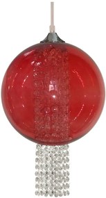 Candellux ALLANI Luster 25 1X60W E27 Red with crystals 31-26699