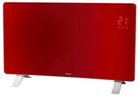 Sencor - Inteligentný elektrický priamy ohrievač/konvektor 1200/2400 W, 230 V, IP24, Wi‑Fi, červený