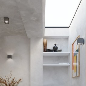 Nástenné svietidlo Quad, 1x tmavosivé kovové tienidlo